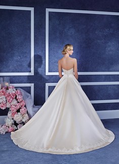 'Embellished Strapless Ball Gown Wedding Dress 
