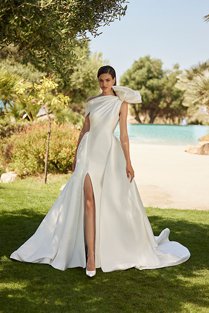 Ronald Joyce Carlotta Lace Fit and Flare Wedding Dress Style 69415